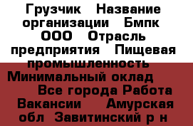 Грузчик › Название организации ­ Бмпк, ООО › Отрасль предприятия ­ Пищевая промышленность › Минимальный оклад ­ 20 000 - Все города Работа » Вакансии   . Амурская обл.,Завитинский р-н